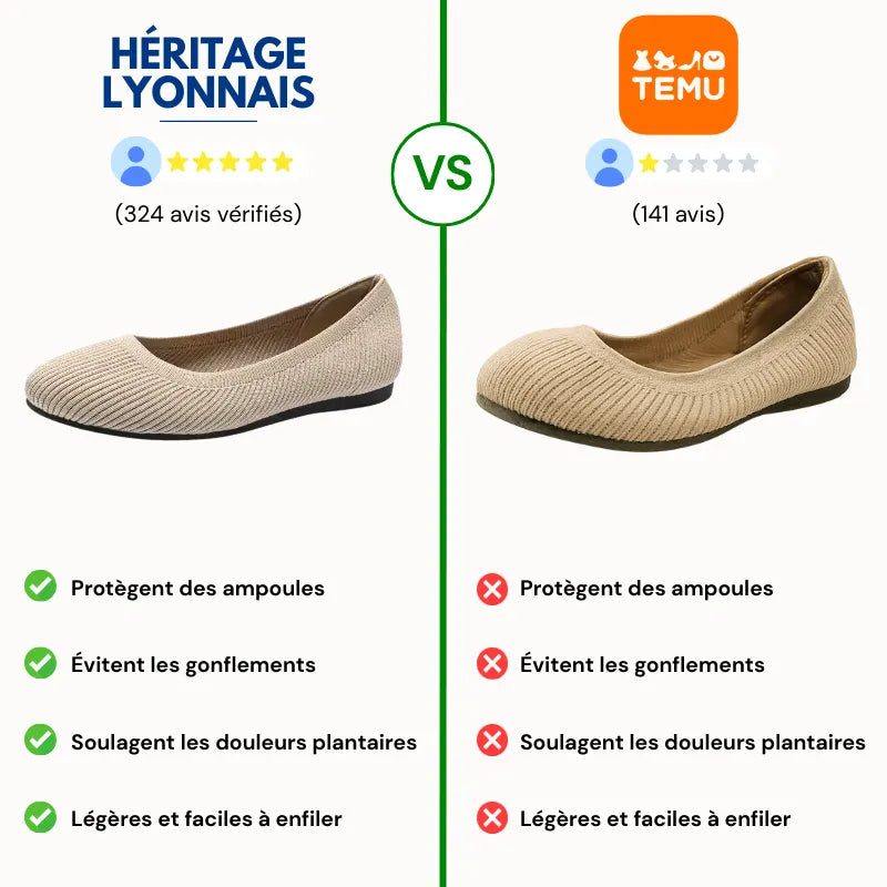 Ballerines à confort orthopédique