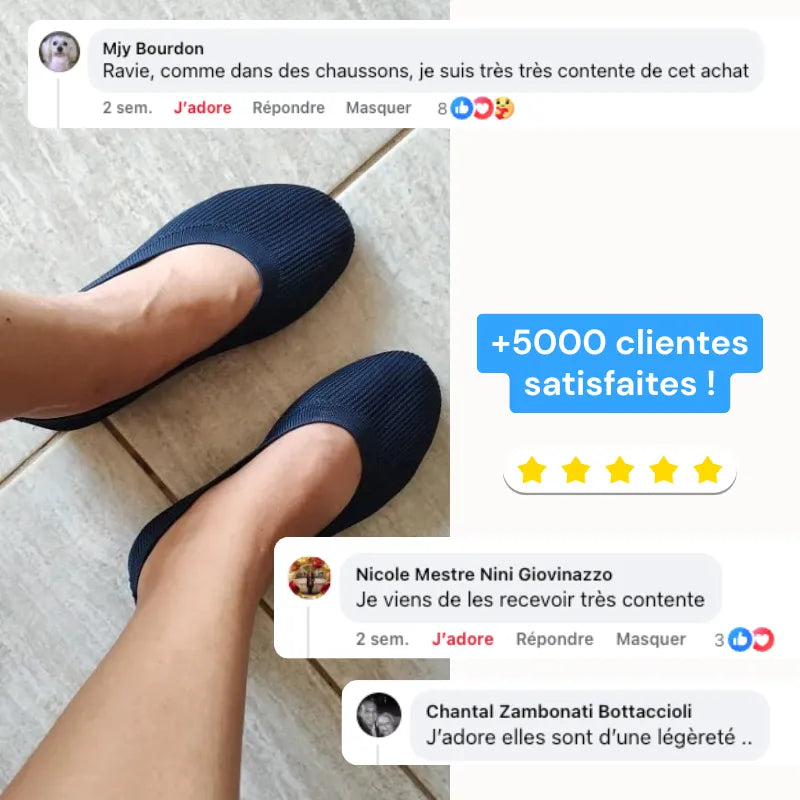 Ballerines à confort orthopédique