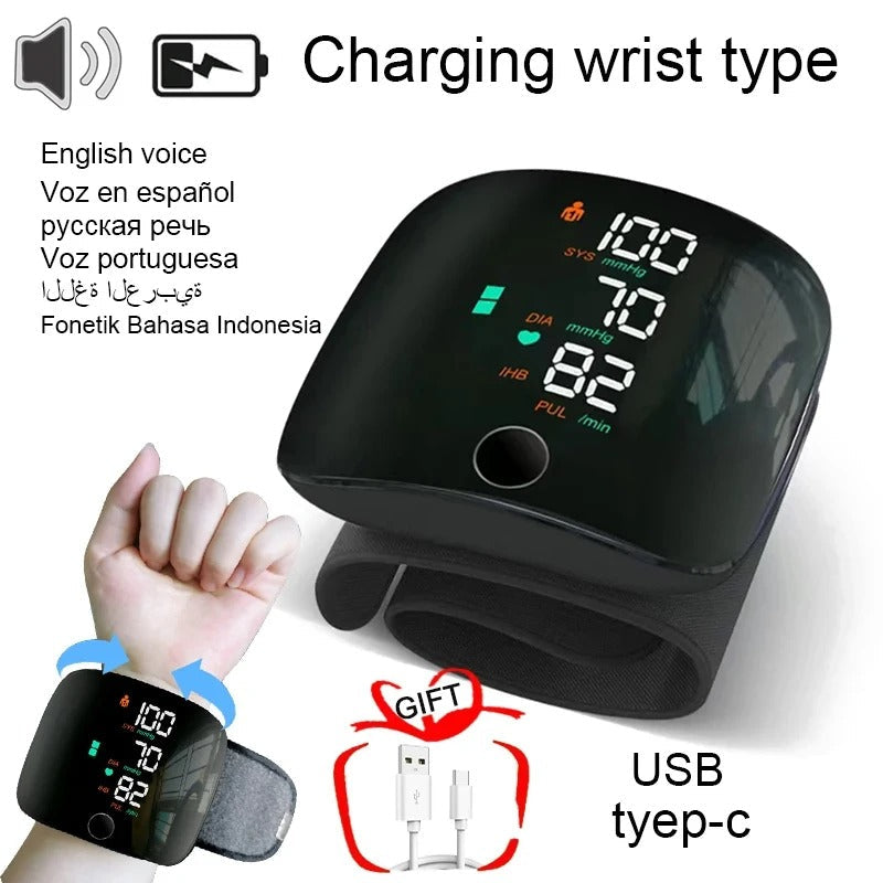 🩺 Tensiomètre de Poignet Rechargeable – Suivi Facile de votre Tension