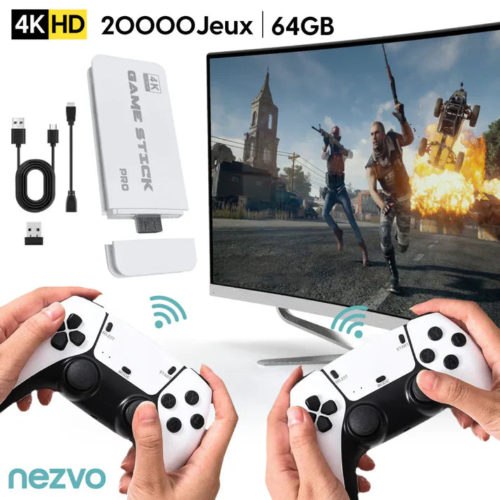 🎮 Console Retro Game 4K HDMI avec 20 000 Jeux + 2 Manettes Sans Fil