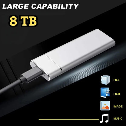💾 Disque Dur Externe SSD Portable 8 To Ultra-Rapide – Performance, Résistance & Mobilité