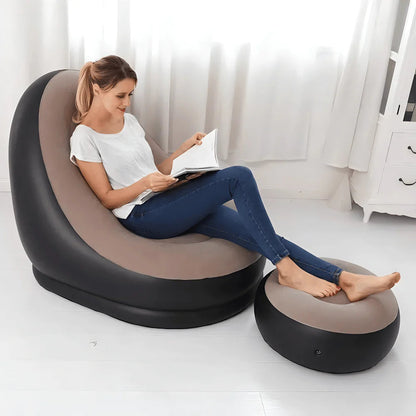 Fauteuil Gonflable avec Pouf et Gonfleur OFFERT