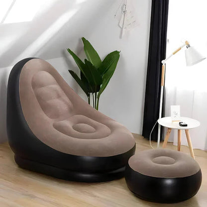 Fauteuil Gonflable avec Pouf et Gonfleur OFFERT