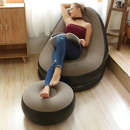 Fauteuil Gonflable avec Pouf et Gonfleur OFFERT