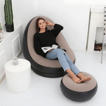 Fauteuil Gonflable avec Pouf et Gonfleur OFFERT