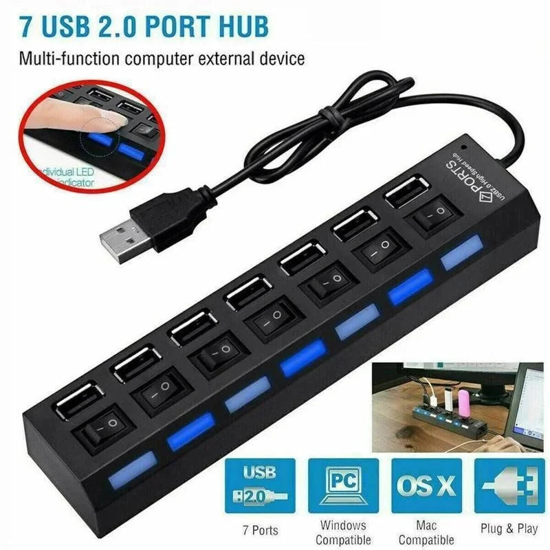 Connecteur d’extension de hub USB à 7 ports
