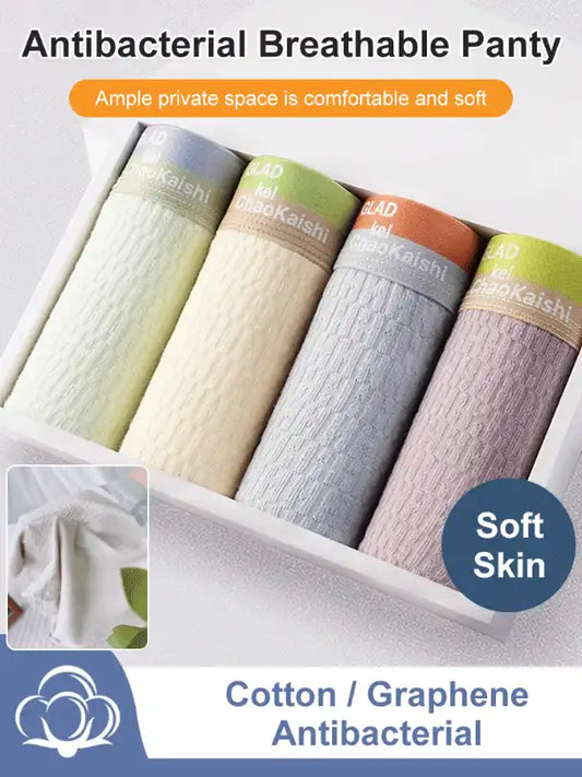 Pack 4 Culottes en Coton Antibactérien pour Hommes